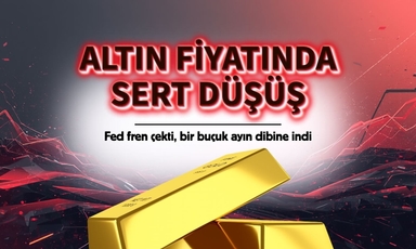 Altın fiyatları sert düşüyor: Fed fren çekti